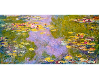 Claude Monet, Water Lilies, 1919 | Art Print | Canvas Print | Fine Art Poster | Art Reproduction | Archival Giclee | Gift Wrapped