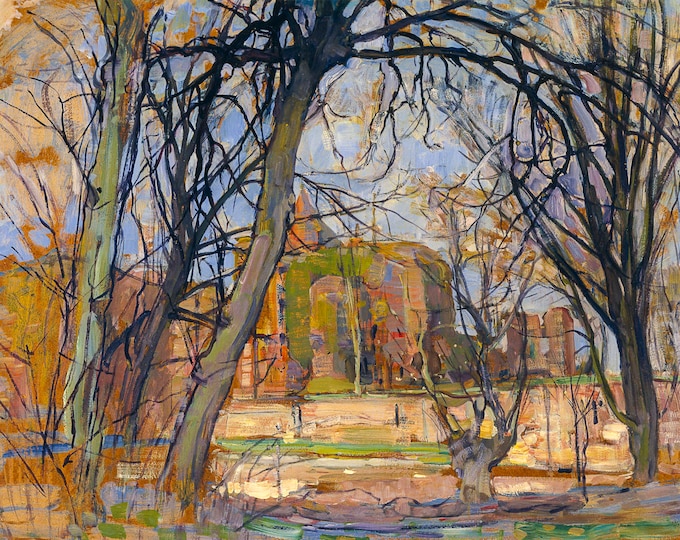 Piet Mondrian, Spring Sun (Lentezon), Castle Ruin Brederode, 1910 | Art Print | Canvas Print | Fine Art Poster | Art Reproduction | Archival