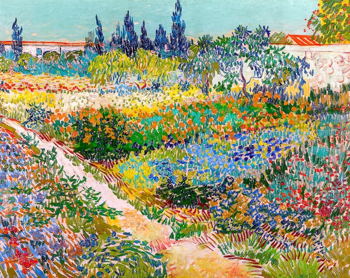 Van Gogh, The Garden At Arles, 1888 | Art Print | Canvas Print | Fine Art Poster | Art Reproduction | Archival Giclee | Gift Wrapped