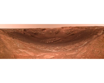 Mars Landscape Panorama Endurance Rover | Art Print | Canvas Print | Fine Art Poster | Art Reproduction | Archival Giclee | Gift Wrapped