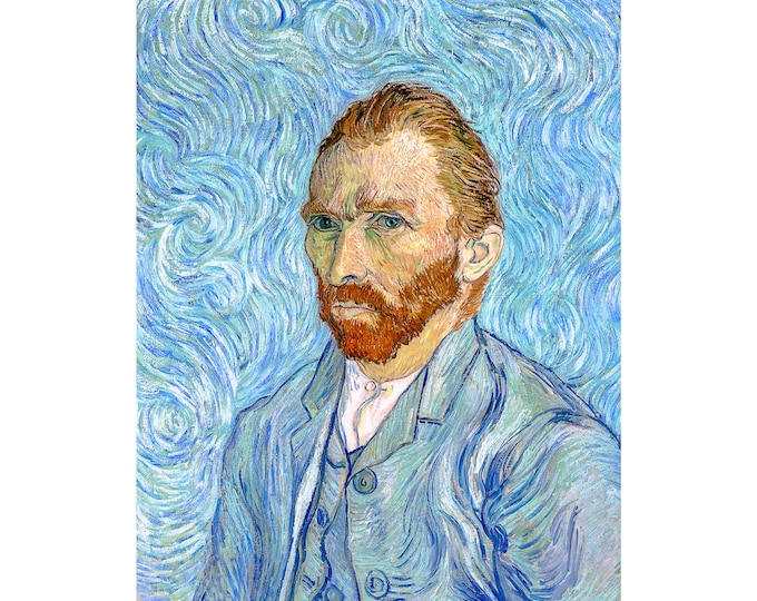 Van Gogh, Self-portrait, 1889 | Art Print | Canvas Print | Fine Art Poster | Art Reproduction | Archival Giclee | Gift Wrapped