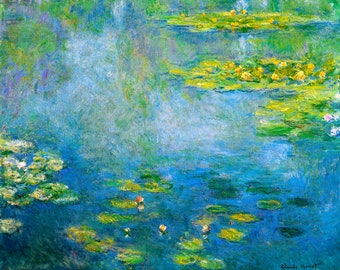 Claude Monet, Water Lilies, 1906 | Art Print | Canvas Print | Fine Art Poster | Art Reproduction | Archival Giclee | Gift Wrapped