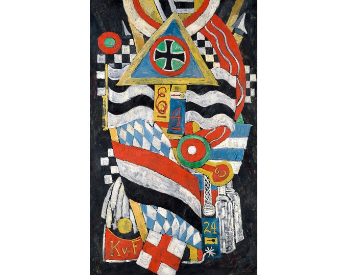 Marsden Hartley, Portrait of a German Officer, 1914 | Art Print | Canvas Print | Fine Art Poster | Art Reproduction | Archival Giclee | Gift