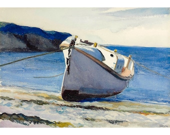Edward Hopper, Coast Guard Boat I, 1929 | Art Print | Canvas Print | Fine Art Poster | Art Reproduction | Archival Giclee | Gift Wrapped