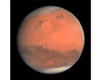 Mars from OSIRIS Rosetta Spacecraft | Art Print | Canvas Print | Fine Art Poster | Art Reproduction | Archival Giclee | Gift Wrapped