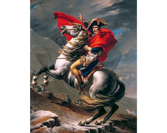 Jacques-Louis David, Napoleon Crossing the Alps, 1801 | Art Print | Canvas Print | Fine Art Poster | Art Reproduction | Archival Giclee
