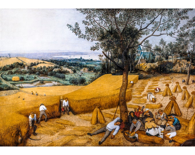 Pieter Bruegel the Elder, The Harvesters, 1565 | Art Print | Canvas Print | Fine Art Poster | Art Reproduction | Archival Giclee | Gift Wrap