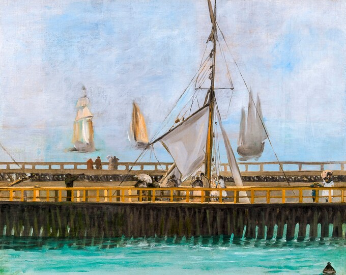 Edouard Manet, The Jetty of Boulogne-sur-Mer, 1868 | Art Print | Canvas Print | Fine Art Poster | Art Reproduction | Archival Giclee | Gift