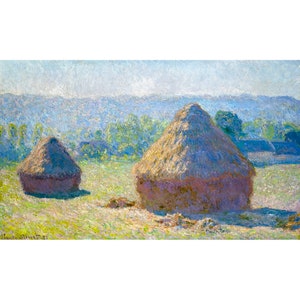 Claude Monet, Haystacks, end of Summer, 1891 | Art Print | Canvas Print | Fine Art Poster | Art Reproduction | Archival Giclee | Gift Wrap