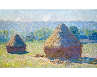 Claude Monet, Haystacks, end of Summer, 1891 | Art Print | Canvas Print | Fine Art Poster | Art Reproduction | Archival Giclee | Gift Wrap