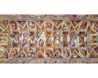 Michelangelo, Sistine Chapel ceiling, 1512 | Art Print | Canvas Print | Fine Art Poster | Art Reproduction | Archival Giclee | Gift Wrapped