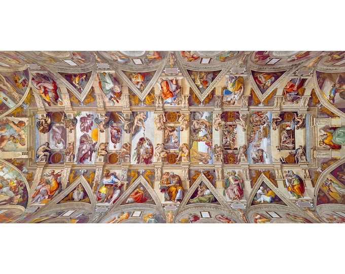 Michelangelo, Sistine Chapel ceiling, 1512 | Art Print | Canvas Print | Fine Art Poster | Art Reproduction | Archival Giclee | Gift Wrapped