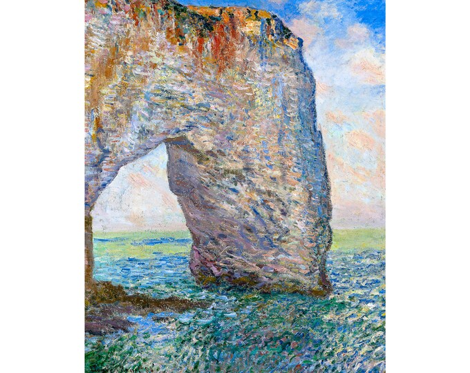 Claude Monet, The Manneporte near Étretat, 1886 | Art Print | Canvas Print | Fine Art Poster | Art Reproduction | Archival Giclee | Gift
