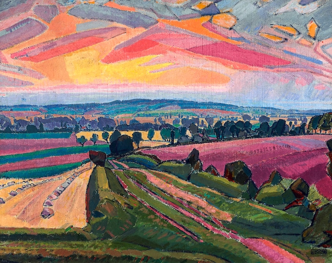 Spencer Gore, The Icknield Way, 1912 | Art Print | Canvas Print | Fine Art Poster | Art Reproduction | Archival Giclee | Gift Wrapped
