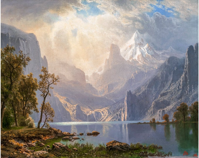 Albert Bierstadt, In the Sierras, Lake Tahoe, 1868 | Art Print | Canvas Print | Fine Art Poster | Art Reproduction | Archival Giclee | Gift