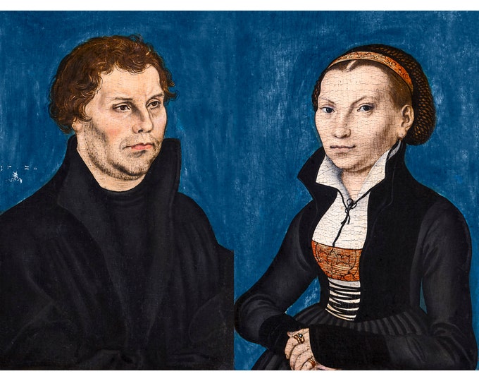 Lucas Cranach the Elder, Bildnis Martin Luthers Bildnis Katharina Luthers, 1526 | Art Print | Canvas Print | Fine Art Poster | Art