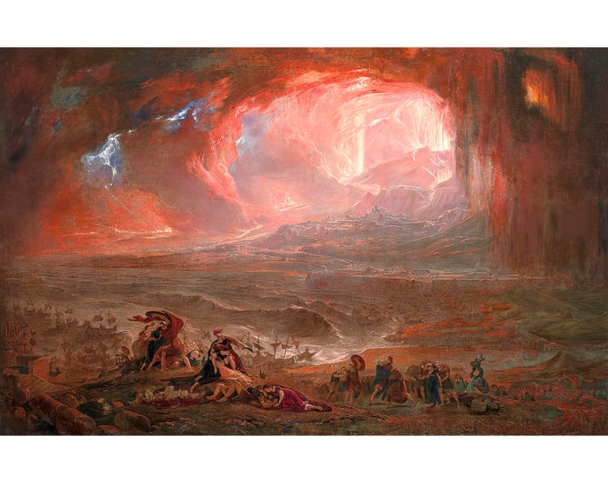 John Martin, The Destruction of Pompei and Herculaneum, 1822 | Art Print | Canvas Print | Art Reproduction | Archival Giclee | Gift Wrapped