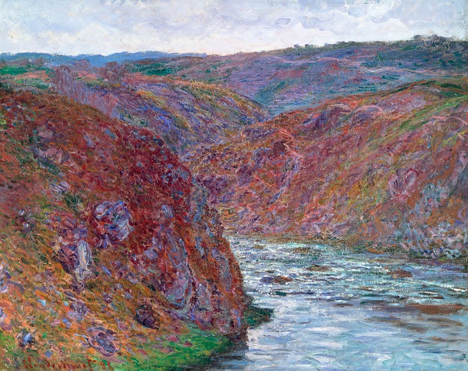 Claude Monet, Valley of the Creuse (Sunlight Effect), 1889 | Art Print | Canvas Print | Fine Art Poster | Art Reproduction | Archival Giclee