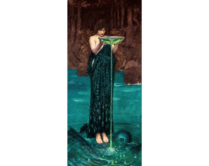 John William Waterhouse, Circe Invidiosa, 1892 | Art Print | Canvas Print | Fine Art Poster | Art Reproduction | Archival Giclee | Gift Wrap