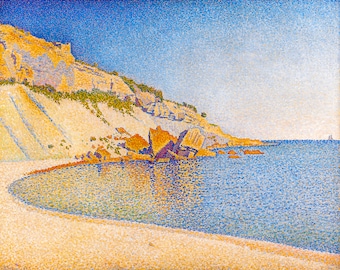Paul Signac, Cassis, Cap Lombard, Opus 196, 1889 | Art Print | Canvas Print | Fine Art Poster | Art Reproduction | Archival Giclee | Gift