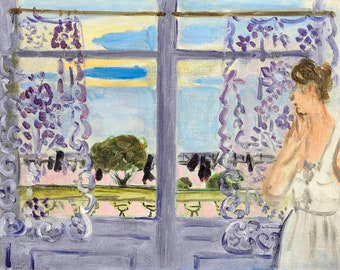 Matisse, Femme auprès de la fenêtre, 1919 | Art Print | Canvas Print | Fine Art Poster | Art Reproduction | Archival Giclee | Gift Wrapped