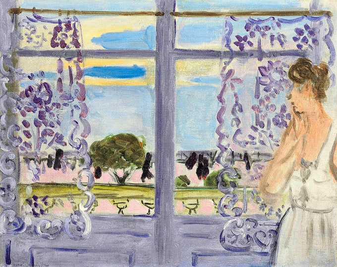 Matisse, Femme auprès de la fenêtre, 1919 | Art Print | Canvas Print | Fine Art Poster | Art Reproduction | Archival Giclee | Gift Wrapped