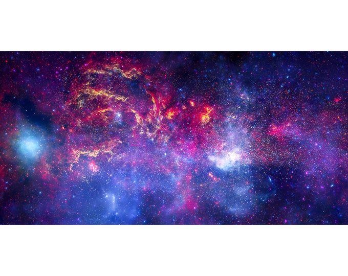 Center of Milky Way Galaxy, NASA Space Art | Art Print | Canvas Print | Fine Art Poster | Art Reproduction | Archival Giclee | Gift Wrapped