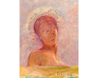 Odilon Redon, Closed Eyes, 1889 | Art Print | Canvas Print | Fine Art Poster | Art Reproduction | Archival Giclee | Gift Wrapped