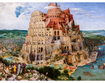 Pieter Bruegel the Elder, The (Great) Tower of Babel, 1563 | Art Print | Canvas Print | Fine Art Poster | Art Reproduction | Archival Giclee