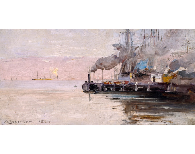 Arthur Streeton, Sandridge, 1888 | Art Print | Canvas Print | Fine Art Poster | Art Reproduction | Archival Giclee | Gift Wrapped