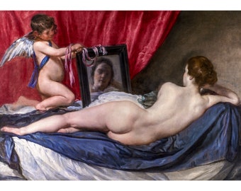 Diego Velázquez, Rokeby Venus, 1651 | Art Print | Canvas Print | Fine Art Poster | Art Reproduction | Archival Giclee | Gift Wrapped