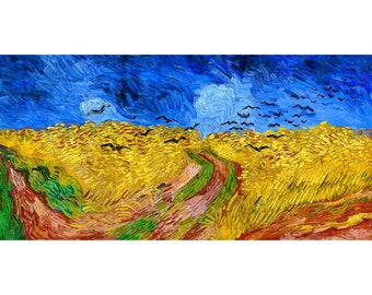 Van Gogh, Wheatfield with Crows, 1890 | Art Print | Canvas Print | Fine Art Poster | Art Reproduction | Archival Giclee | Gift Wrapped