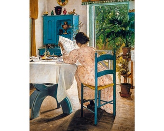 Laurits Andersen Ring, At Breakfast, 1898 | Art Print | Canvas Print | Fine Art Poster | Art Reproduction | Archival Giclee | Gift Wrapped