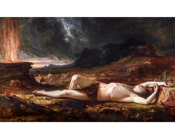 Thomas Cole, The Dead Abel, 1832 | Art Print | Canvas Print | Fine Art Poster | Art Reproduction | Archival Giclee | Gift Wrapped