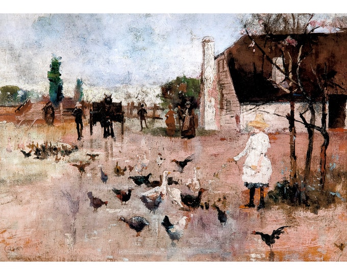 Charles Conder, Tea-time, 1888 | Art Print | Canvas Print | Fine Art Poster | Art Reproduction | Archival Giclee | Gift Wrapped