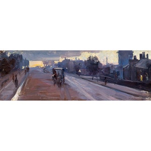Arthur Streeton, Hoddle St., 10 P.M, 1889 | Art Print | Canvas Print | Fine Art Poster | Art Reproduction | Archival Giclee | Gift Wrapped