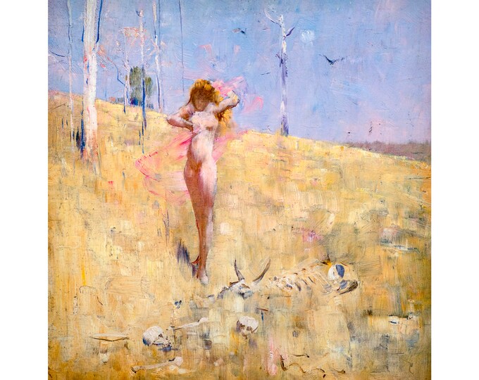 Arthur Streeton, The Spirit of the Drought, 1896 | Art Print | Canvas Print | Fine Art Poster | Art Reproduction | Archival Giclee | Gift