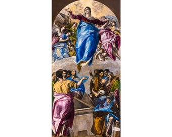 El Greco, The Assumption of the Virgin, 1579 | Art Print | Canvas Print | Fine Art Poster | Art Reproduction | Archival Giclee | Gift Wrap