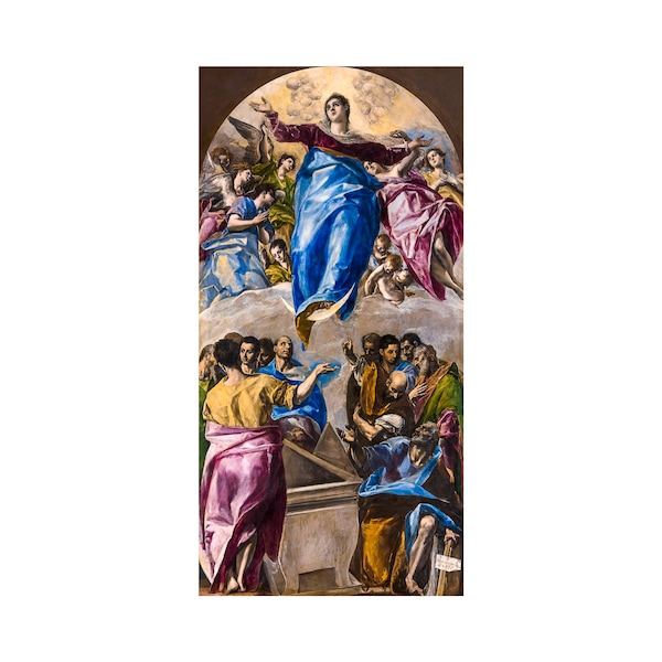 El Greco, The Assumption of the Virgin, 1579 | Art Print | Canvas Print | Fine Art Poster | Art Reproduction | Archival Giclee | Gift Wrap