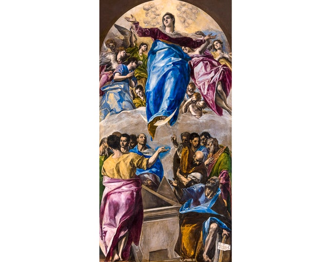 El Greco, The Assumption of the Virgin, 1579 | Art Print | Canvas Print | Fine Art Poster | Art Reproduction | Archival Giclee | Gift Wrap