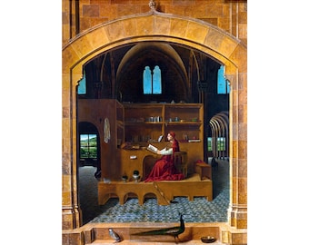 Antonello da Messina, Saint Jerome in His Study, 1475 | Art Print | Canvas Print | Fine Art Poster | Art Reproduction | Archival Giclee