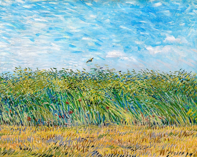 Van Gogh, Wheat Field with a Lark, Partridge 1887 | Art Print | Canvas Print | Fine Art Poster | Art Reproduction | Giclee | Gift Wrapped
