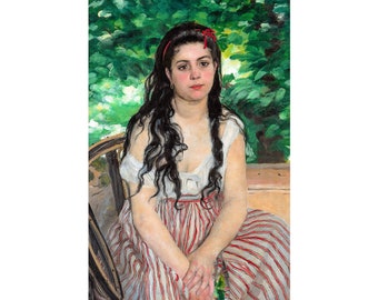 Renoir, In Summer, 1868 | Art Print | Canvas Print | Fine Art Poster | Art Reproduction | Archival Giclee | Gift Wrapped
