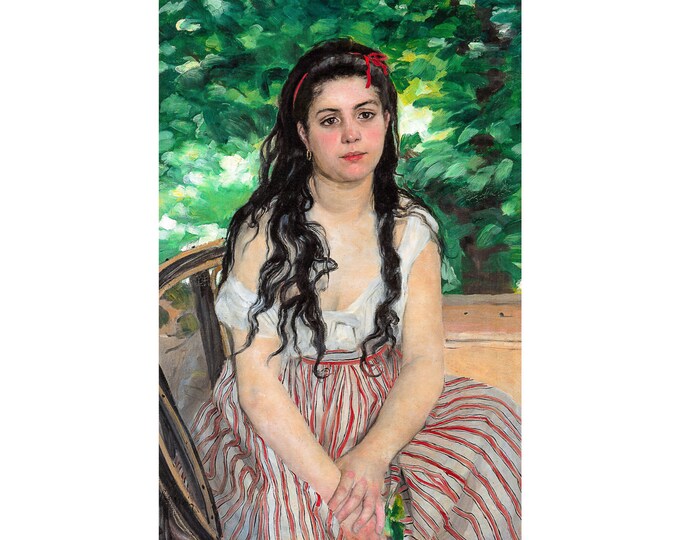 Renoir, In Summer, 1868 | Art Print | Canvas Print | Fine Art Poster | Art Reproduction | Archival Giclee | Gift Wrapped