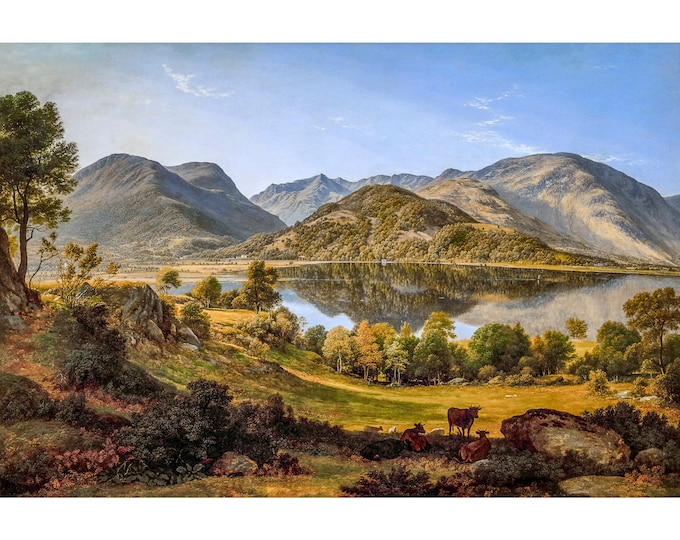 John Glover, Ullswater, Early Morning, 1824 | Art Print | Canvas Print | Fine Art Poster | Art Reproduction | Archival Giclee | Gift Wrapped