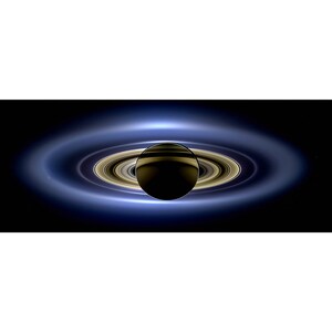 Saturn&#39;s Shadow, The Day the Earth Smiled, PIA17172 | Art Print | Canvas Print | Fine Art Poster | Art Reproduction | Archival Giclee | Gift