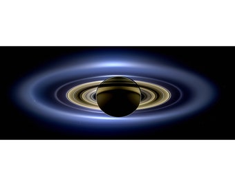 Saturn's Shadow, The Day the Earth Smiled, PIA17172 | Art Print | Canvas Print | Fine Art Poster | Art Reproduction | Archival Giclee | Gift