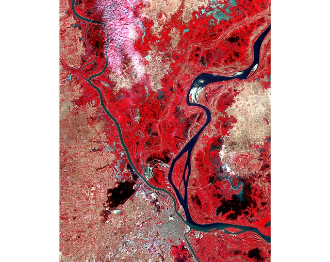 NASA, Satelitte Image Cambodia, PIA14765 | Art Print | Canvas Print | Fine Art Poster | Art Reproduction | Archival Giclee | Gift Wrapped