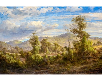Louis Buvelot, Between Tallarook and Yea, 1880 | Art Print | Canvas Print | Fine Art Poster | Art Reproduction | Archival Giclee | Gift Wrap