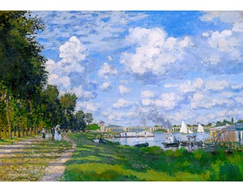 Claude Monet, Le Bassin d'Argenteuil , 1872 | Art Print | Canvas Print | Fine Art Poster | Art Reproduction | Archival Giclee | Gift Wrapped